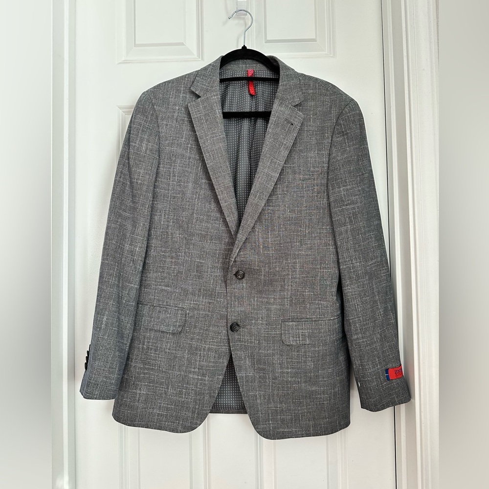 ZNT18 Blazer Mens 42 Regular Grey Alessio Blazer NWT